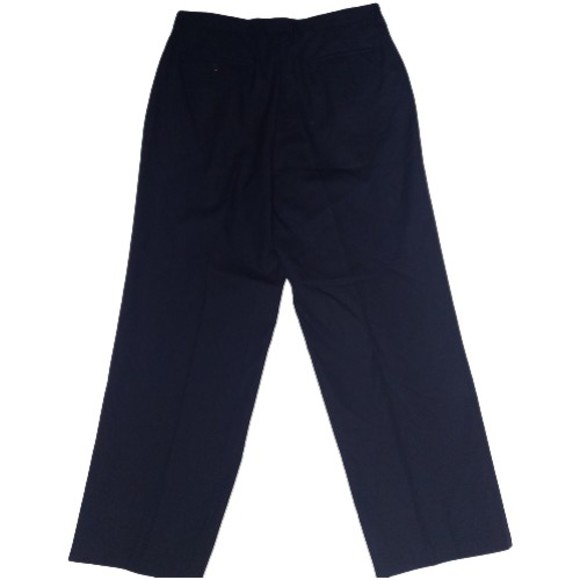 Mens 34-38" Adjustable Size Smart Wool L29.5 Black Trousers - Picture 7 of 10